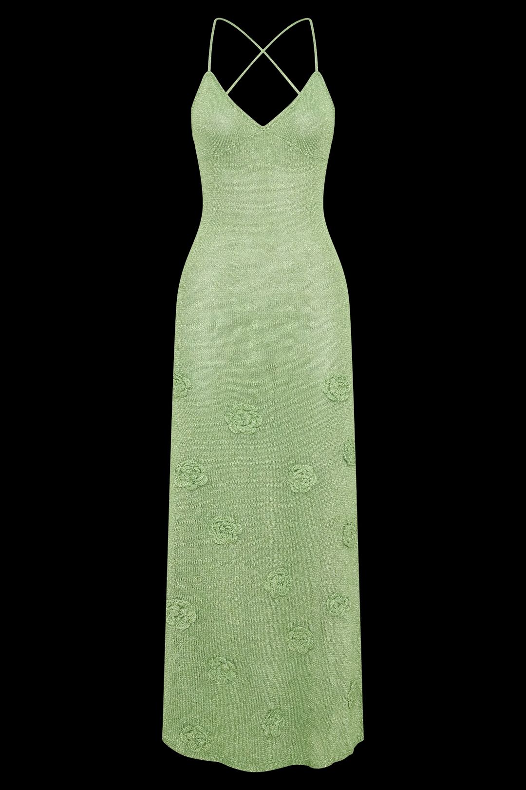 Suki Metallic Knit Maxi Dress - Pastel Green #9
