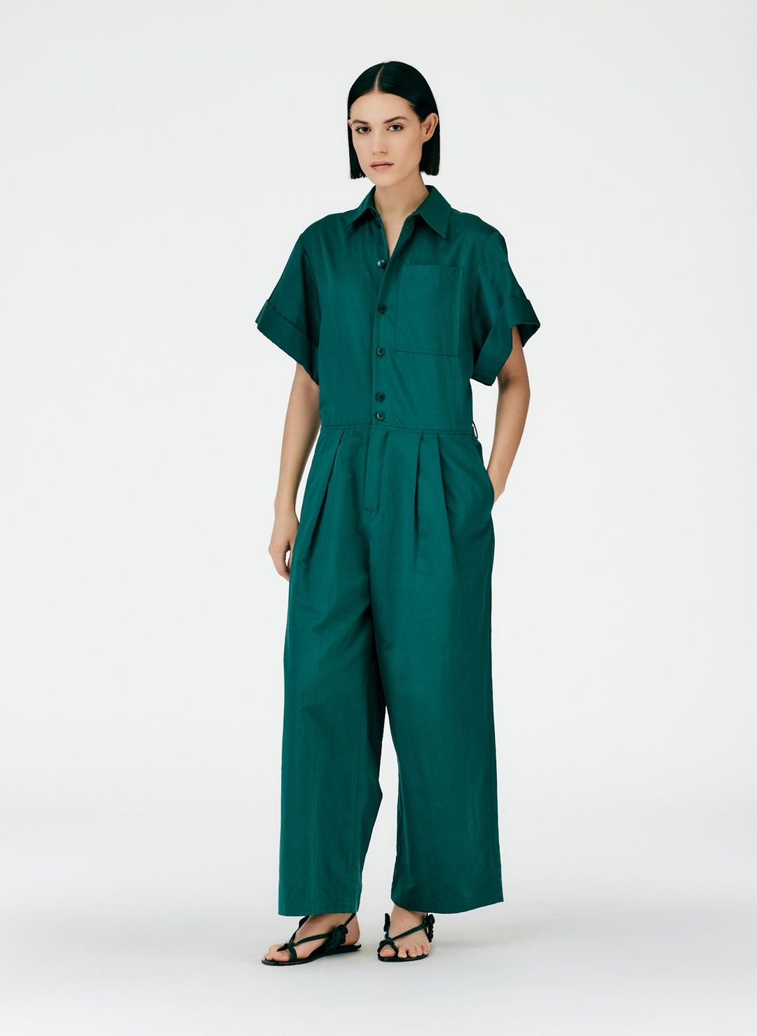 Cotton Linen Sateen Jumpsuit #10