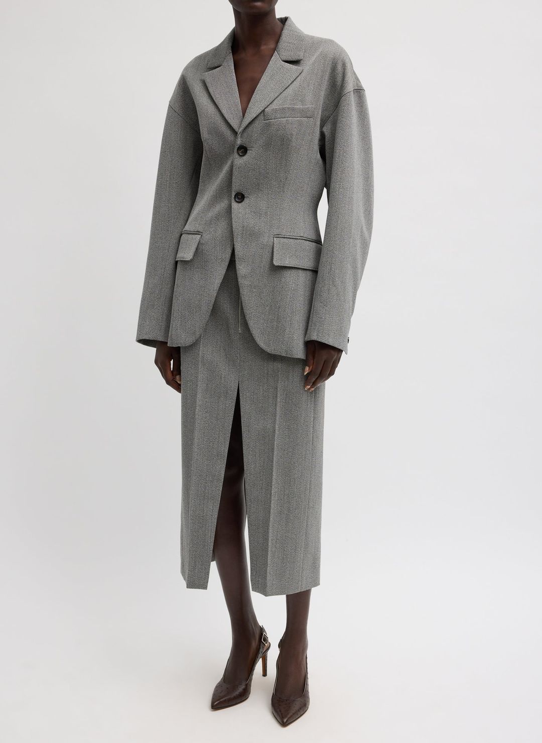 Structured Wool Sculpted Blazer