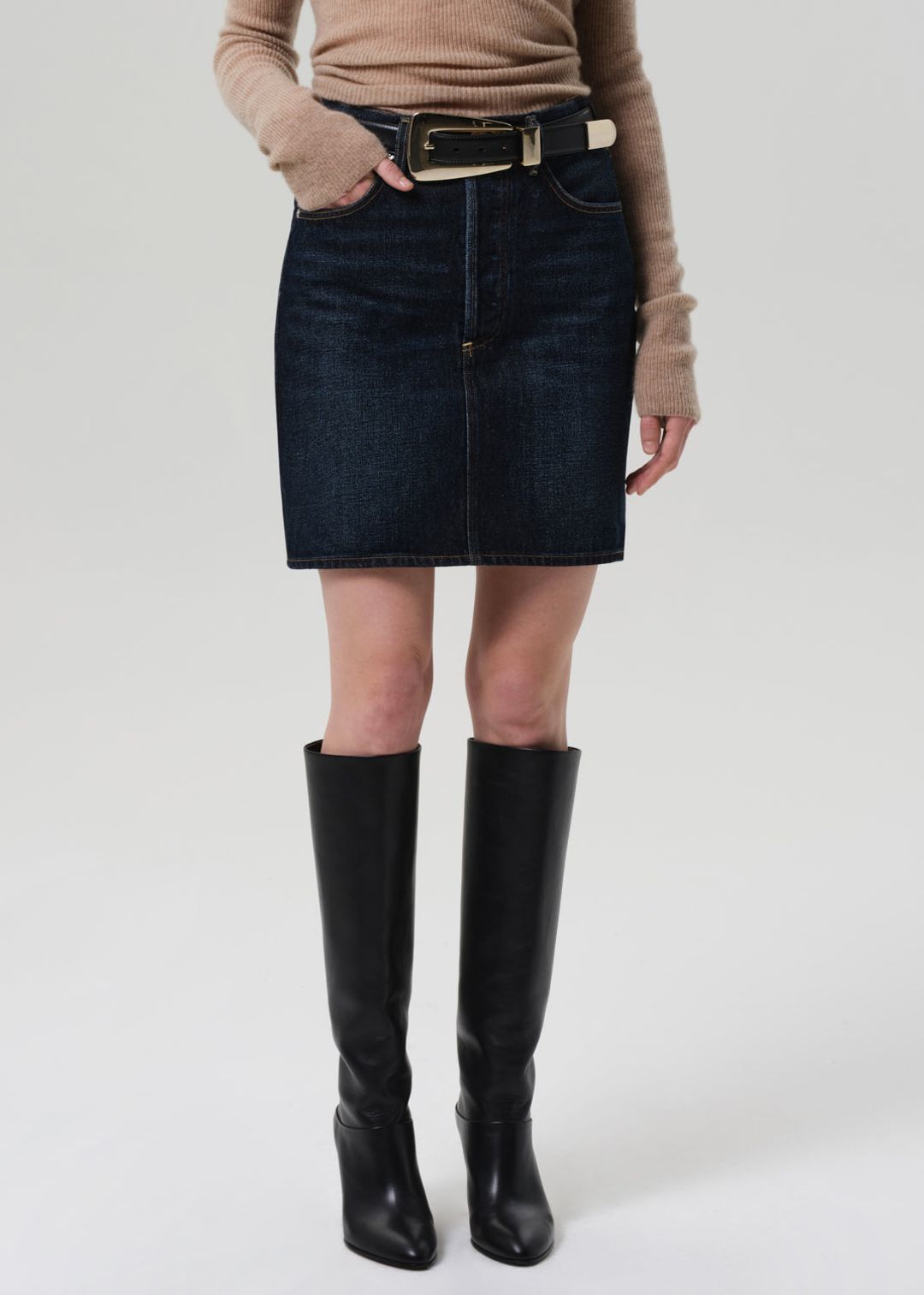 Etta Pencil Skirt in Deep Azure #4