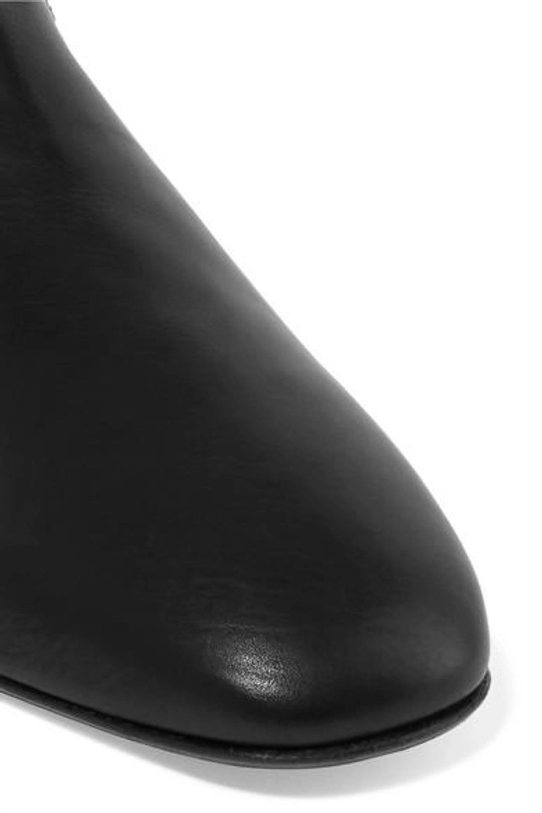 Eros Shearling-trimmed Leather Ankle Boots In Black #12