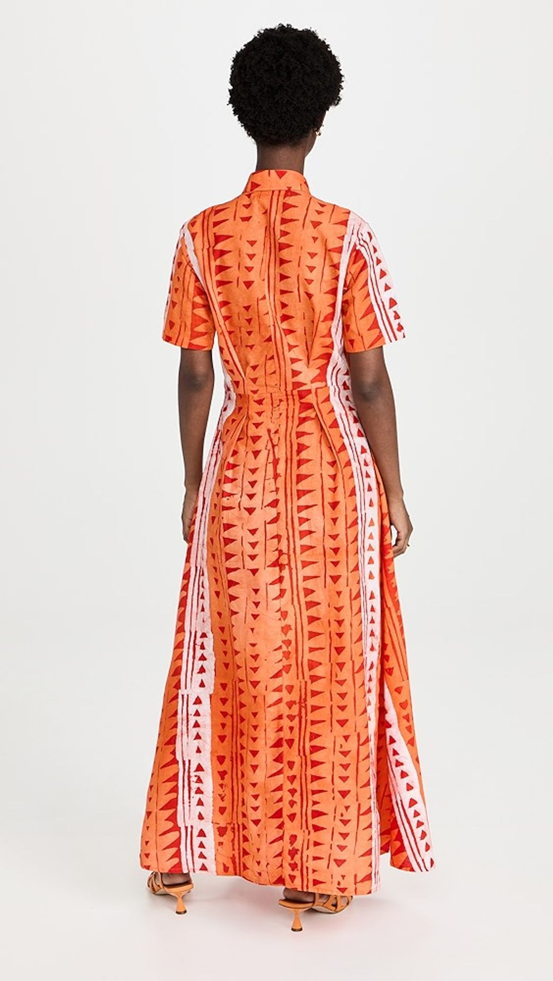 Orange Masquerade Long Shirt Dress #2