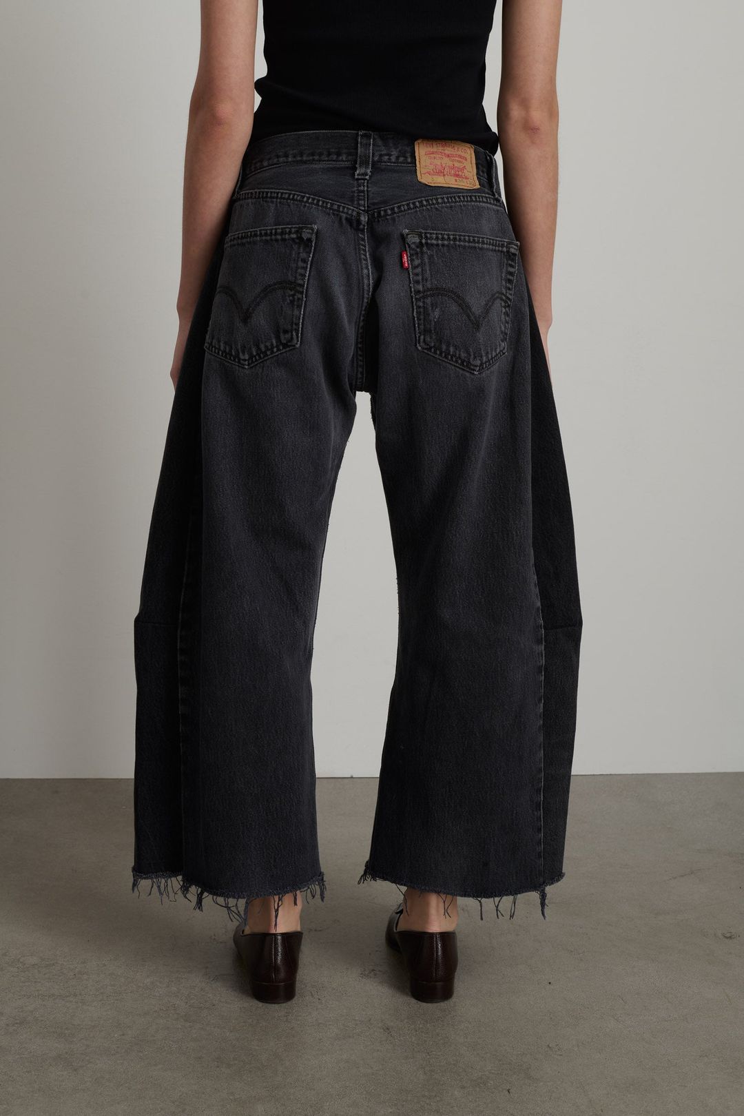 Vintage Lasso Jean Slouch Crop Classic Black #6