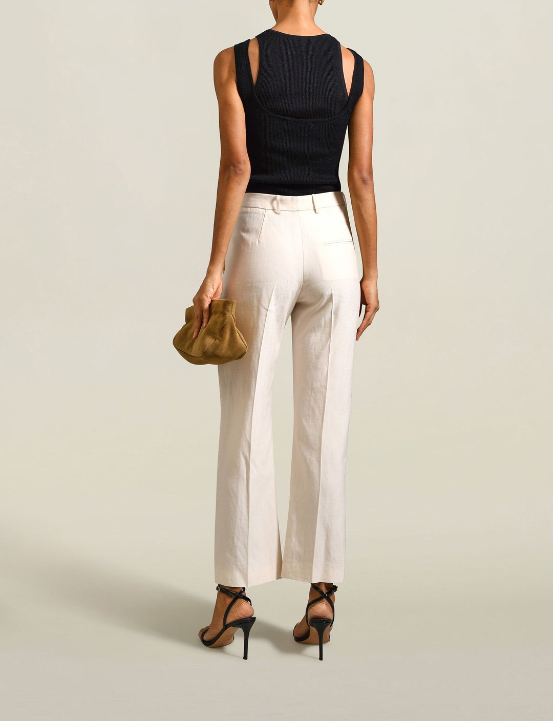 Nora Trouser in Wheat Summer Suiting #4