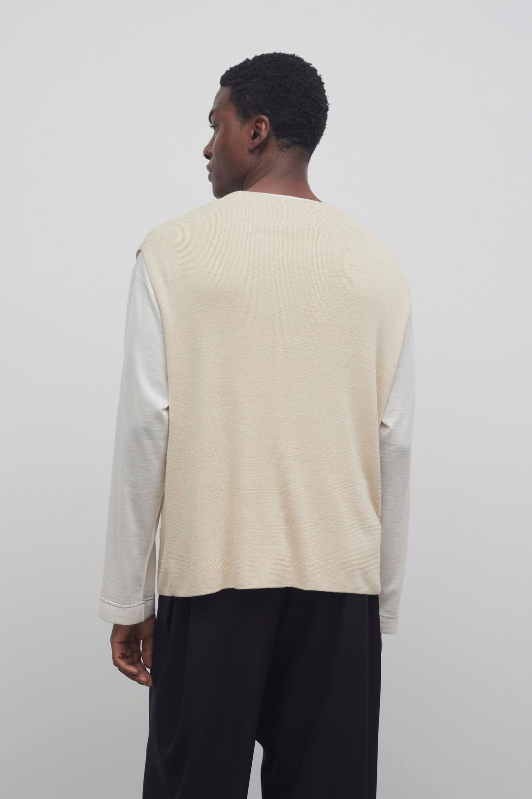 Tarik Vest in Linen and Silk #5