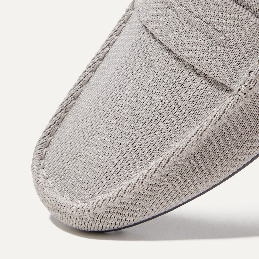 The Driving Loafer - Light Grey Herringbone #7