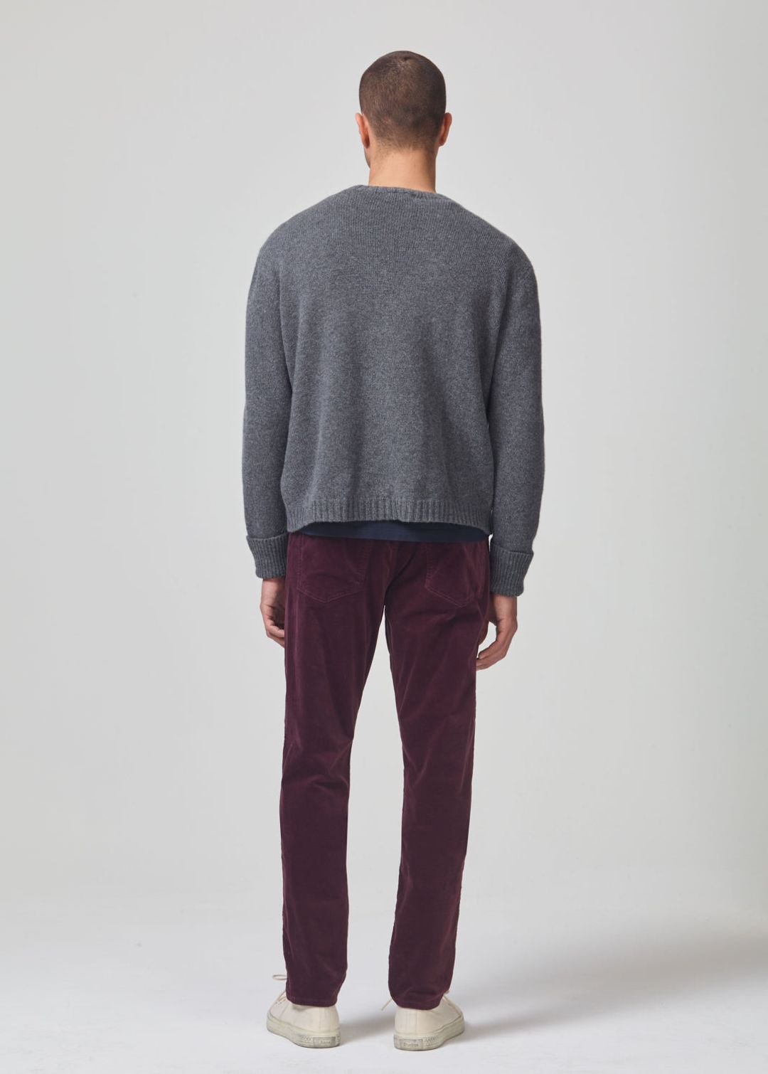 London Tapered Slim Velvet in Barolo