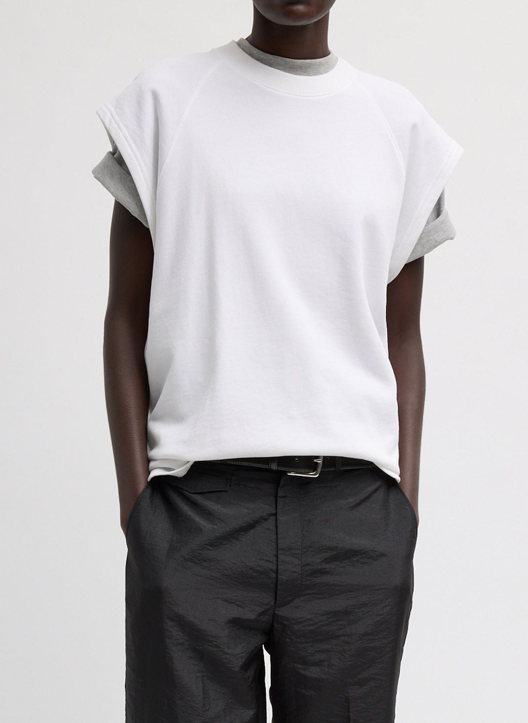 Light Weight Sweatshirting Sleeveless Easy Top