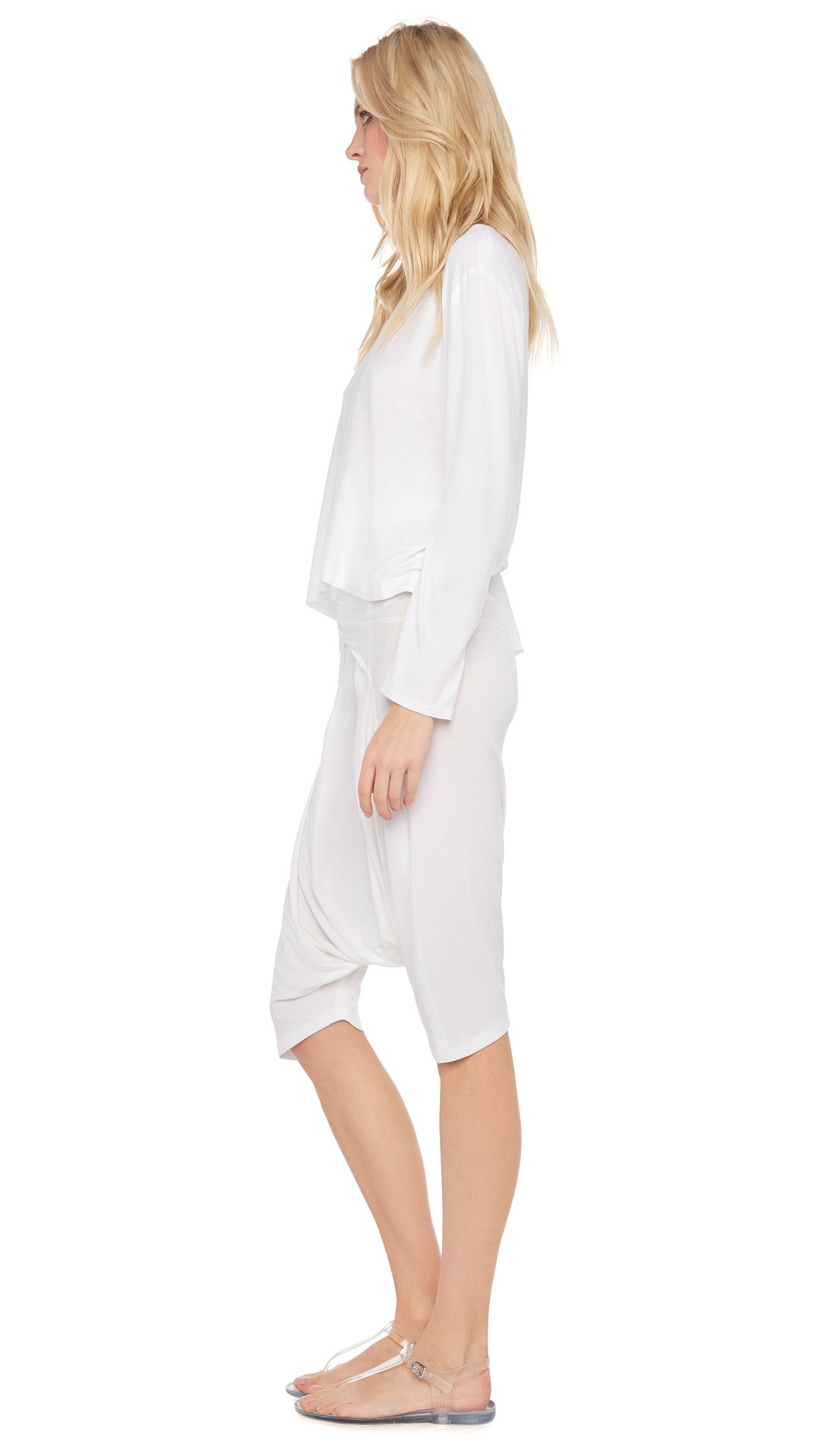 CROPPED BF LONG SLEEVE CREW TOP