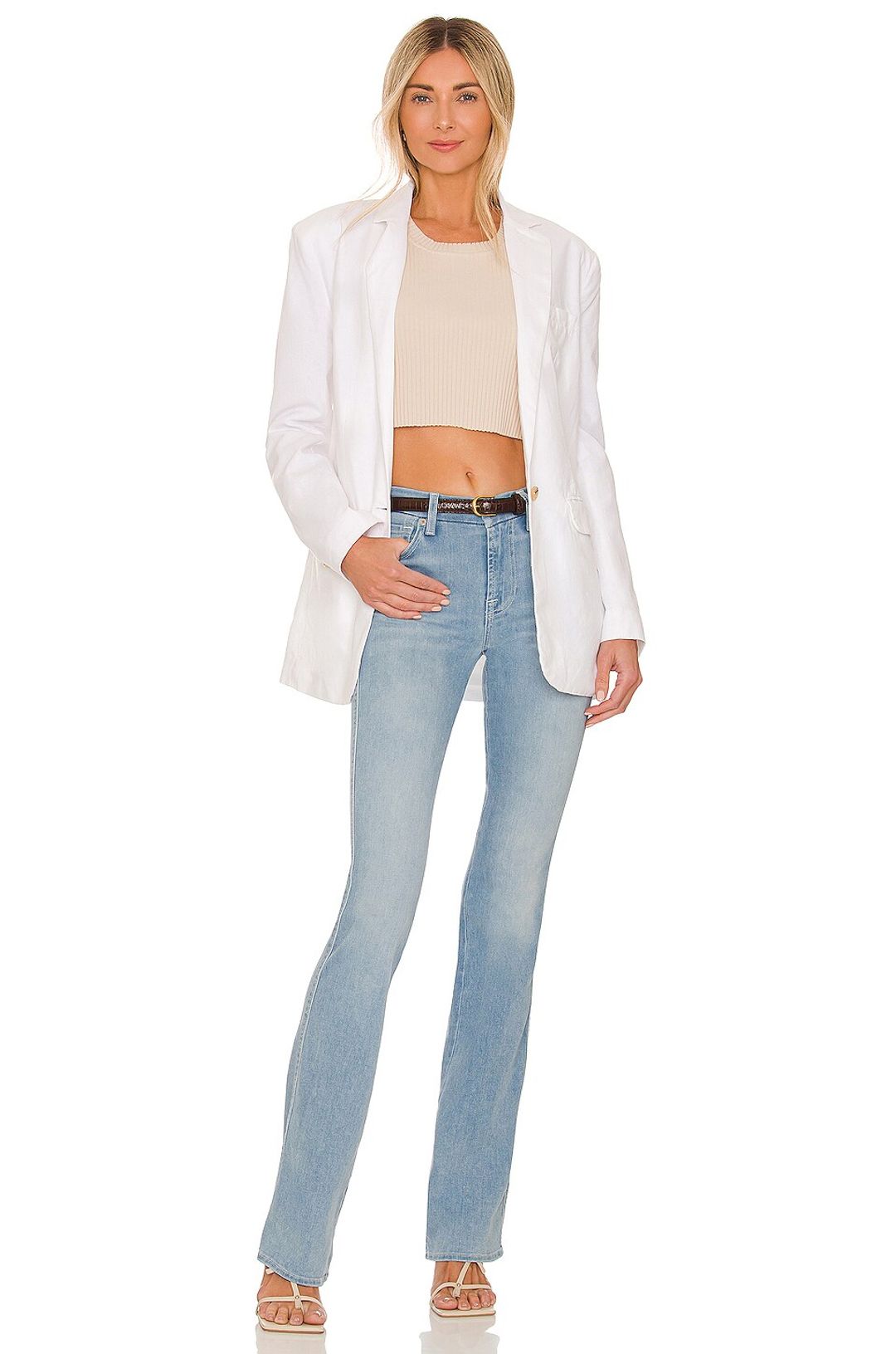 Steve Madden Women's White Linen Blazer #11