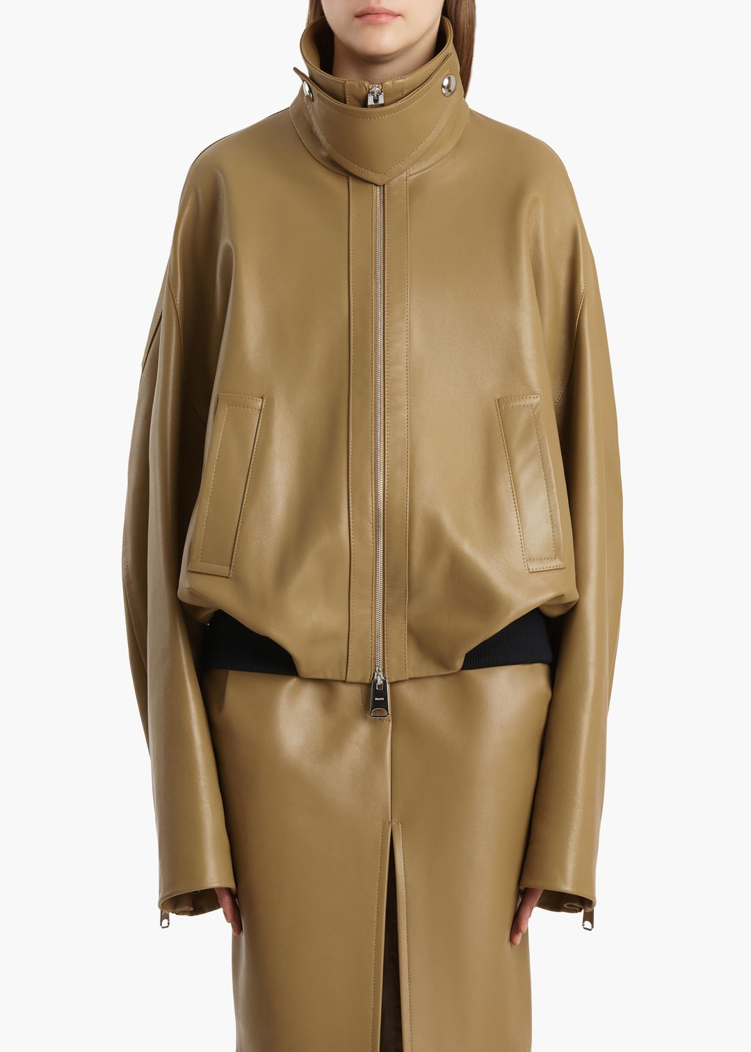 Hamett Jacket in Gold Ochre Leather #3