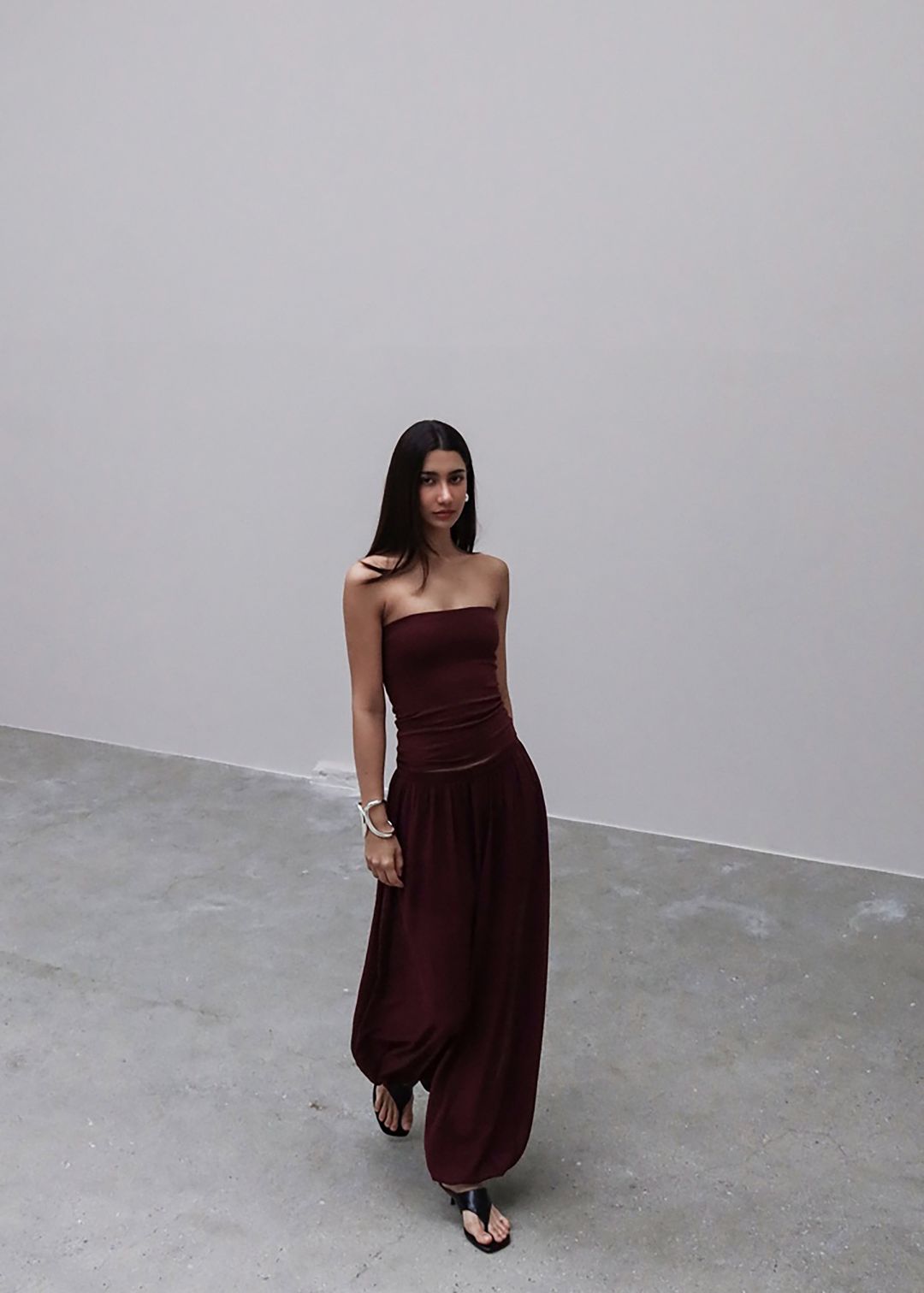 Solrae Tube Top - Burgundy #7