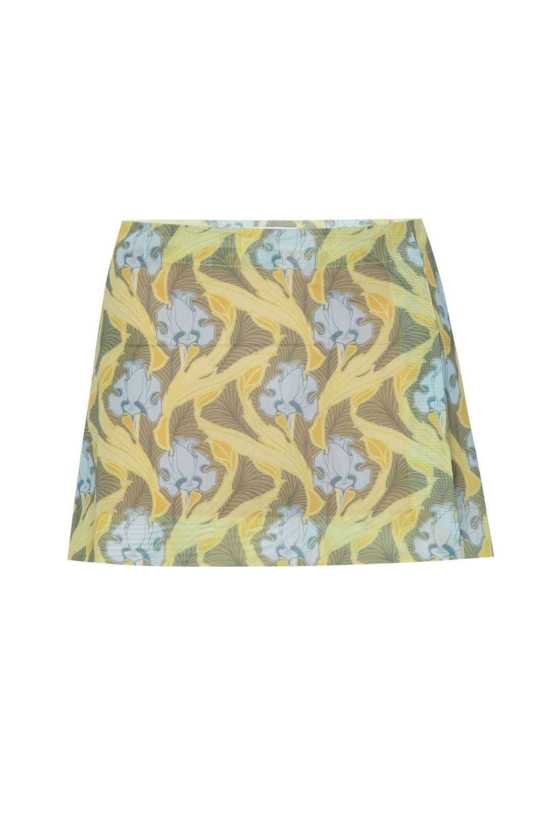 MICRO MINI SKIRT - ART NOUVEAU BLUE