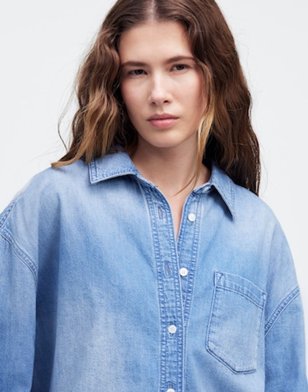 denim oversized button-up shirt #5