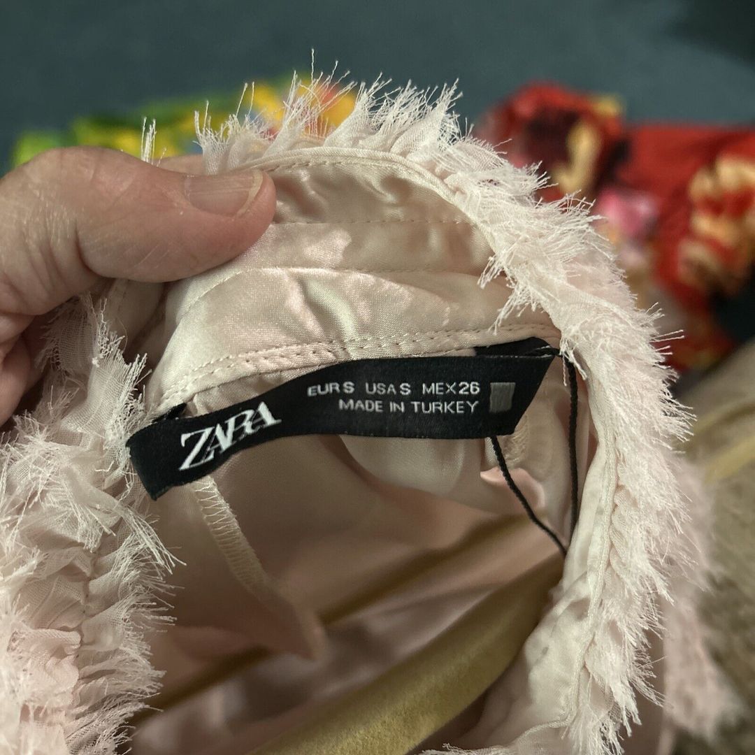 Zara Pink Sleeveless Blouse #8