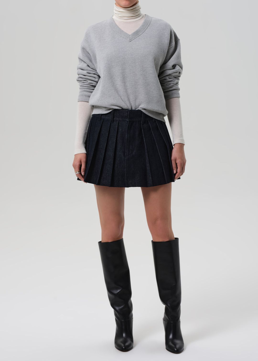Pleated Mini Skirt in Juno