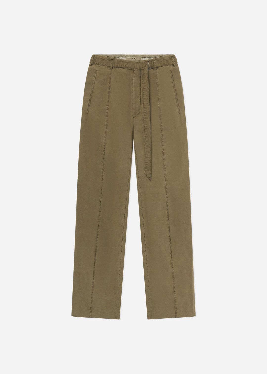 Drop Waist Pant in Cotton Twill - Olive #4