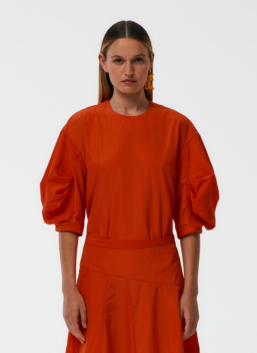 Italian Sporty Nylon Pleat Sleeve Top #2