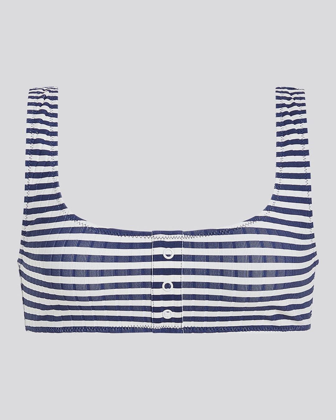 The Elle Ribbed Button Bikini Top