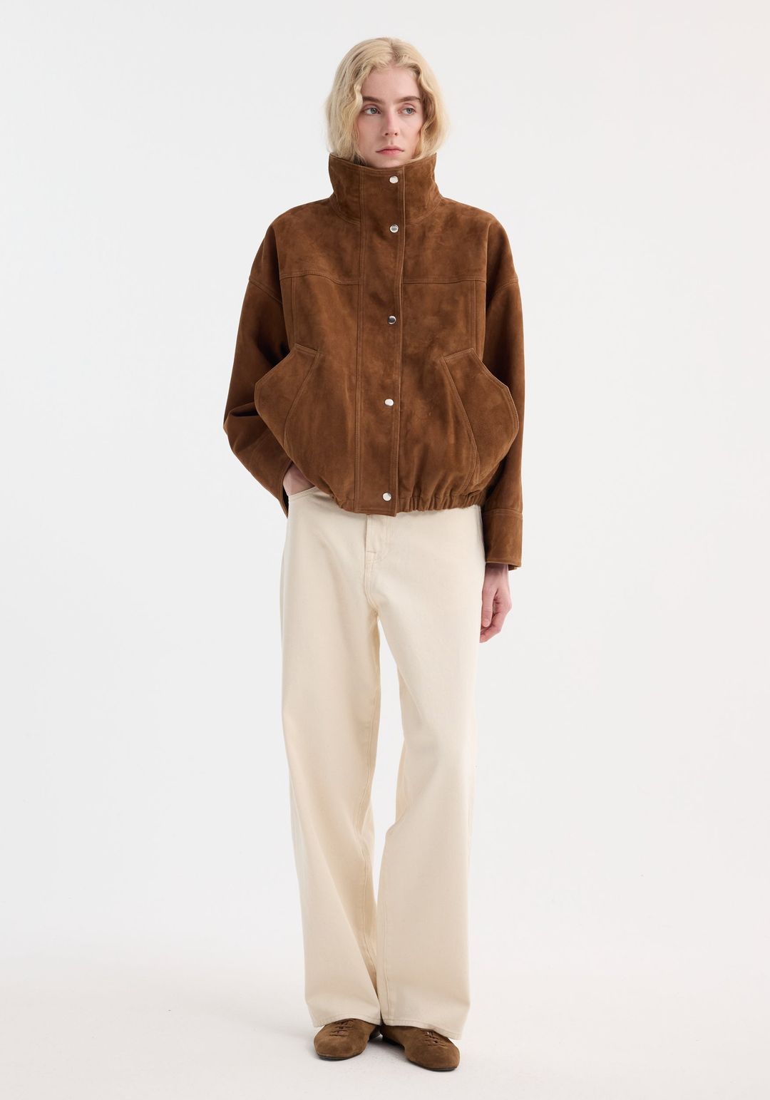 Reinvented suede jacket | cognac #7