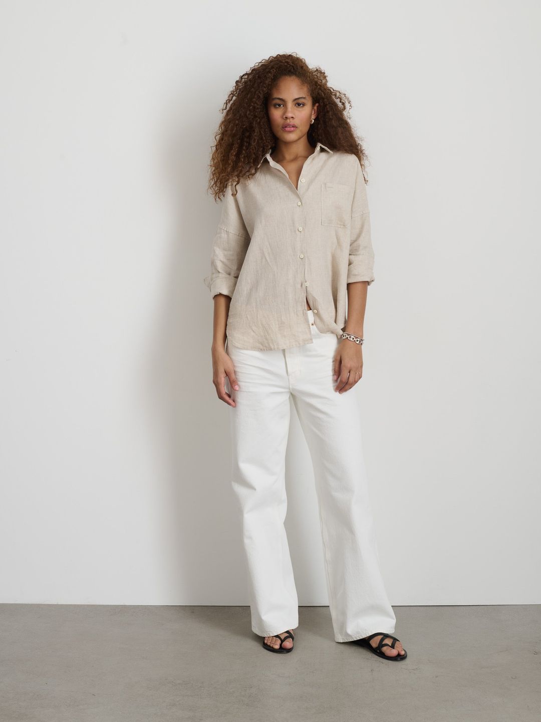 Jo Shirt In Flax Linen #5