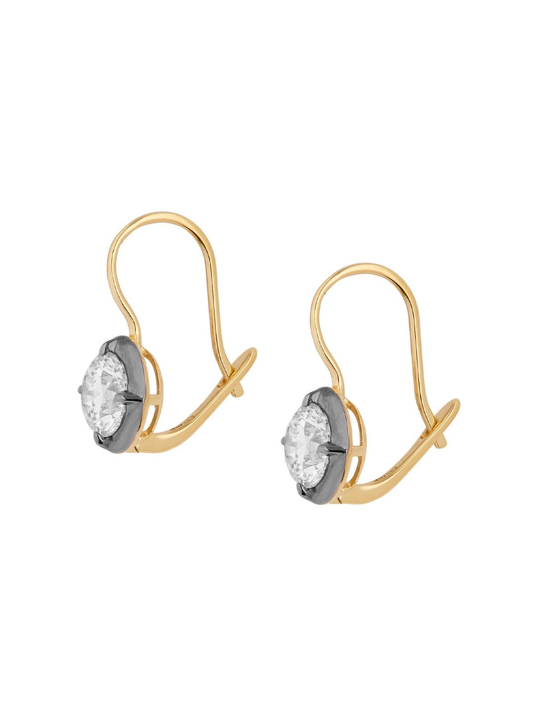 LUCIEN LATCHBACK EARRINGS IN MOISSANITE, 18K GOLD VERMEIL #2