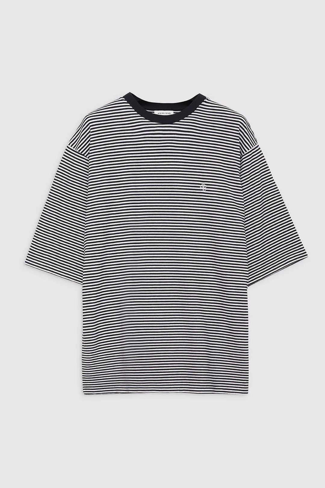 Bo Tee - Black And White Stripe #3