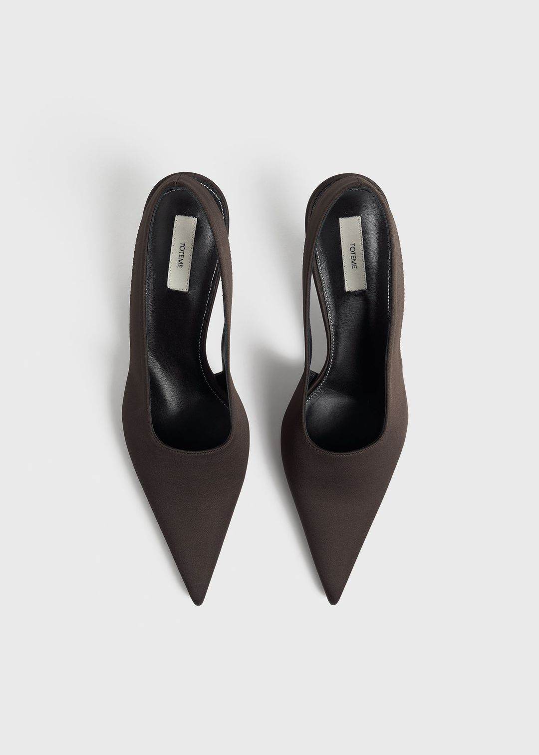 Classic satin slingbacks espresso #4