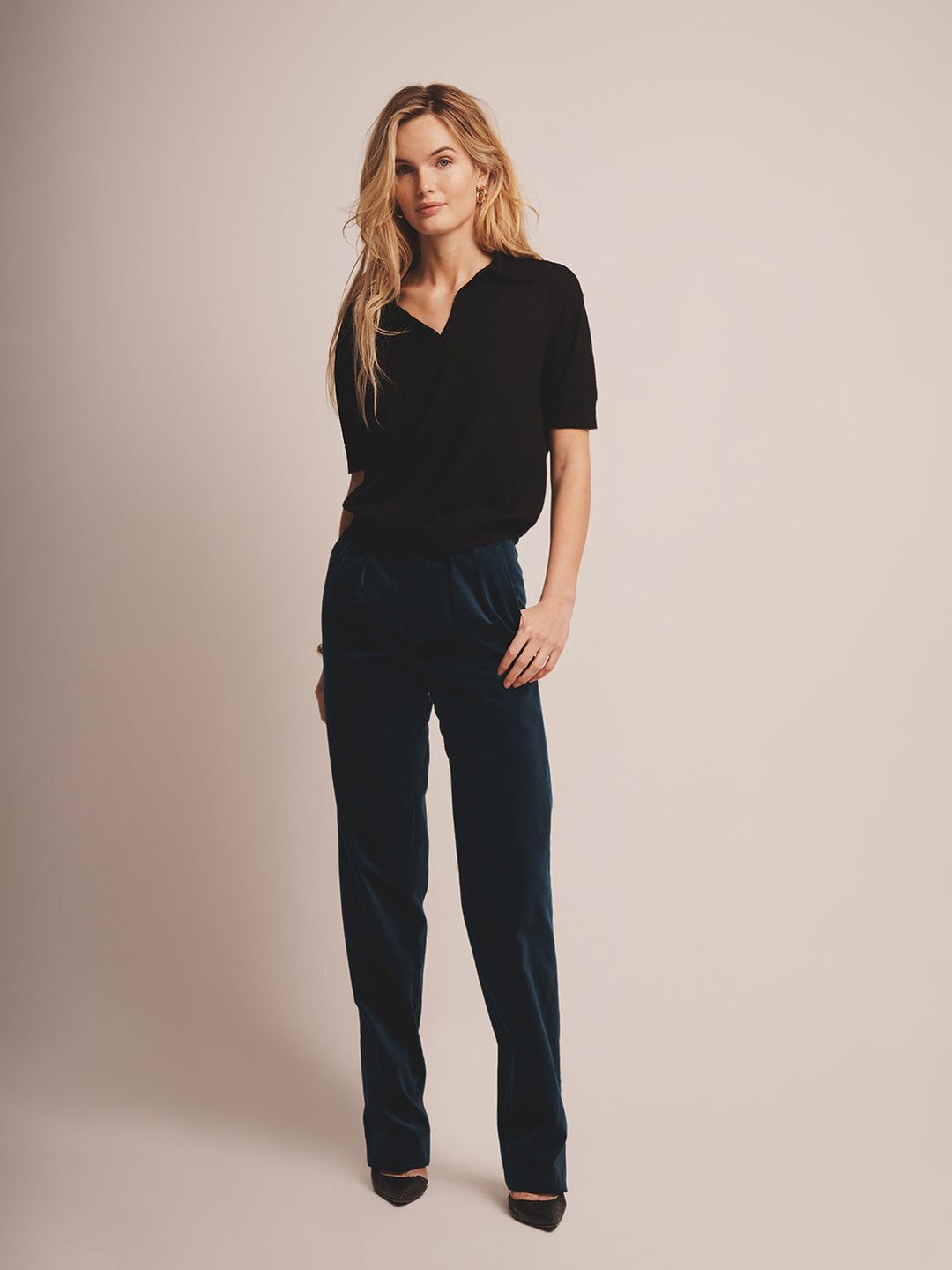 Fancy Cashmere Short Sleeve Polo #5