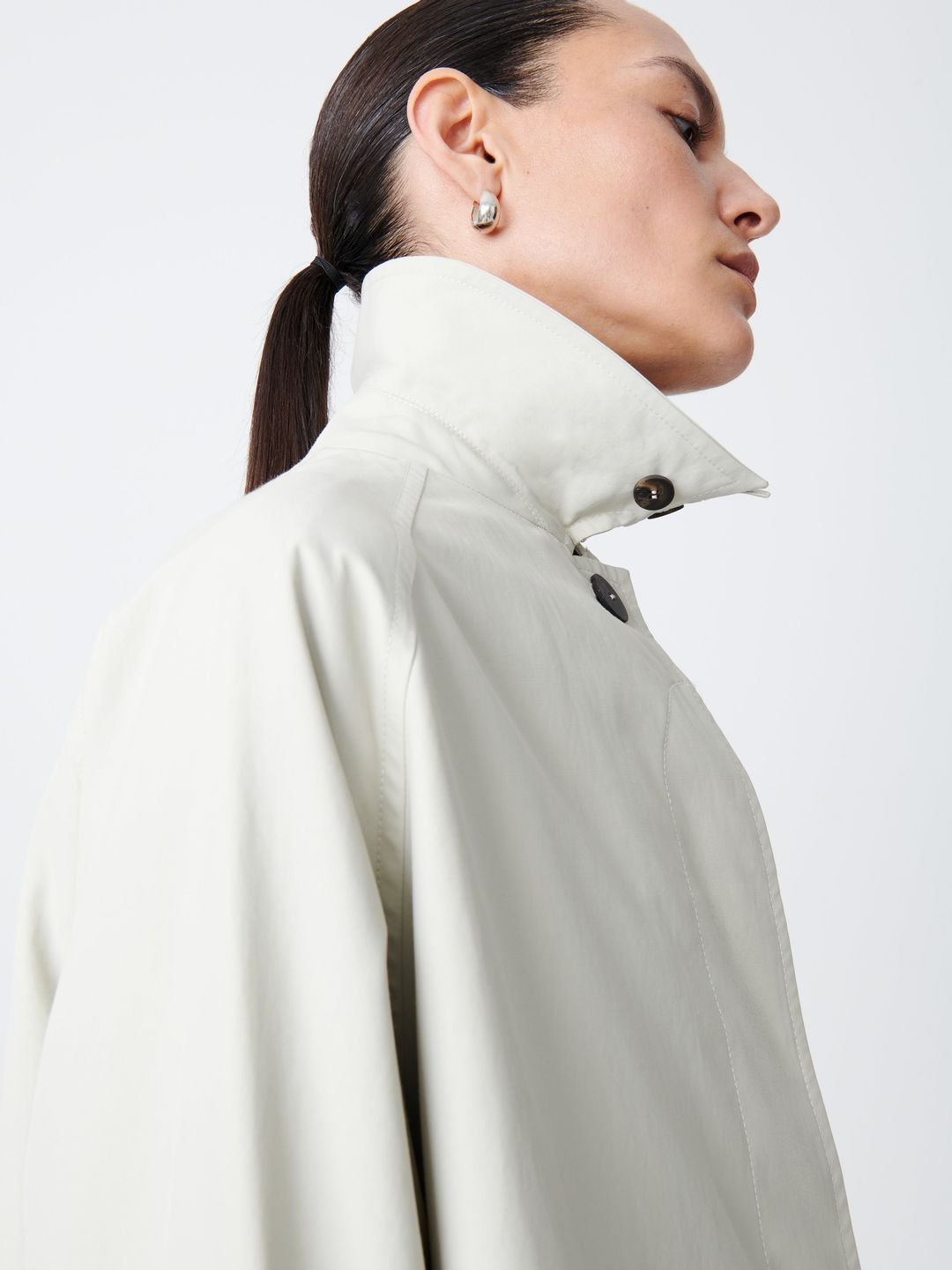 Holin Coated Cotton Coat in Dove #6