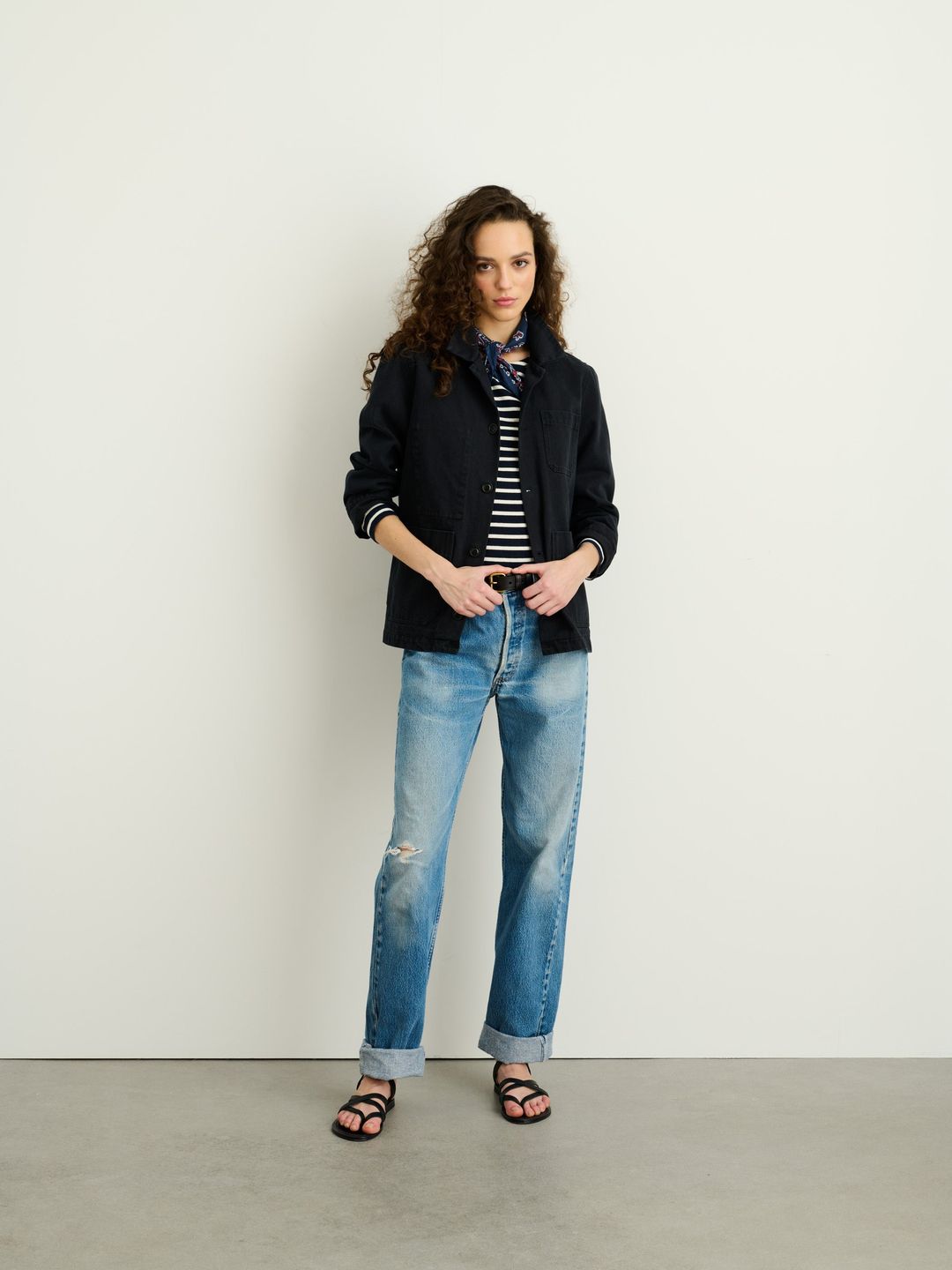 Britt Work Jacket in Recycled Denim #2