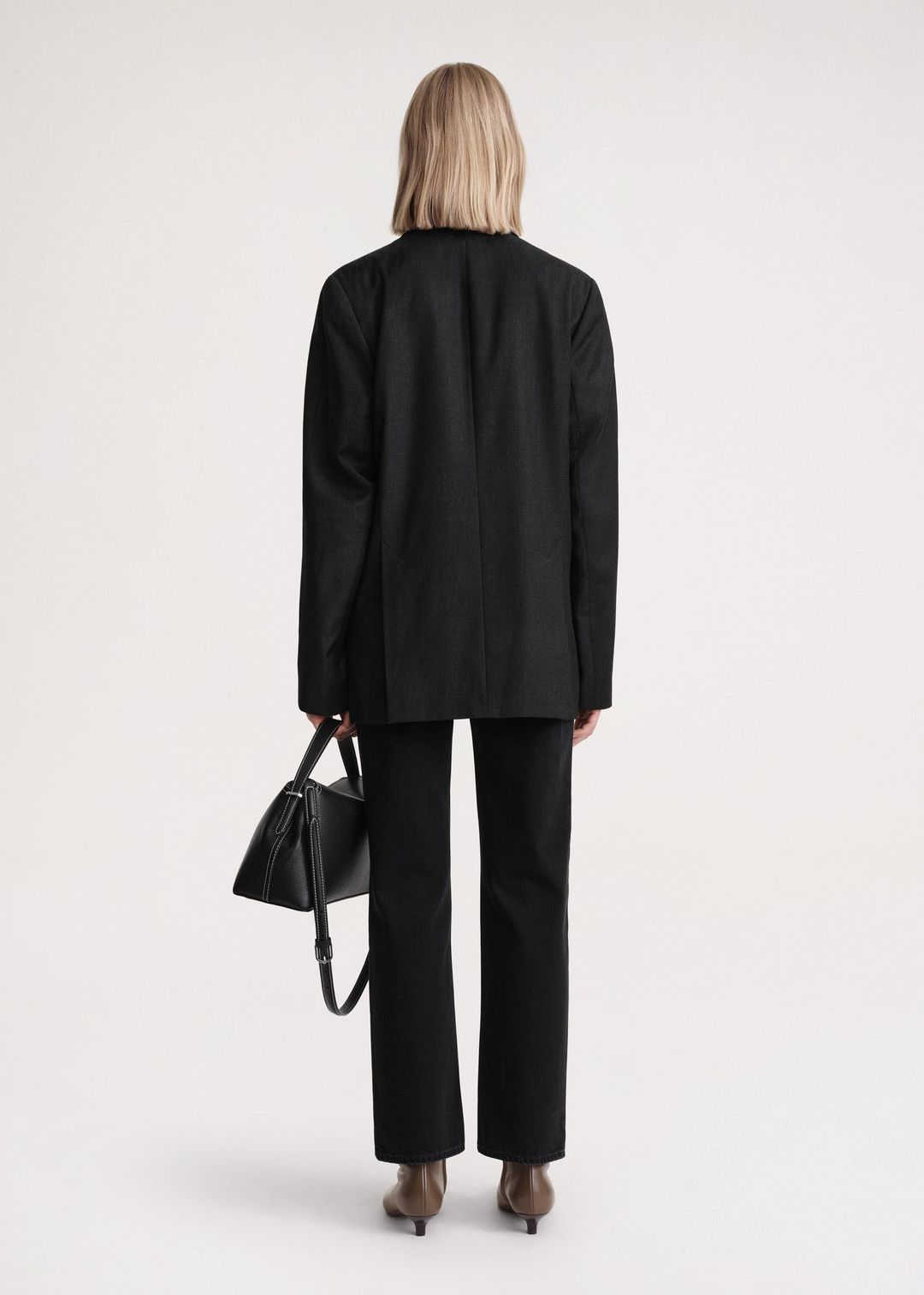 Double-breasted blazer charcoal mélange #3