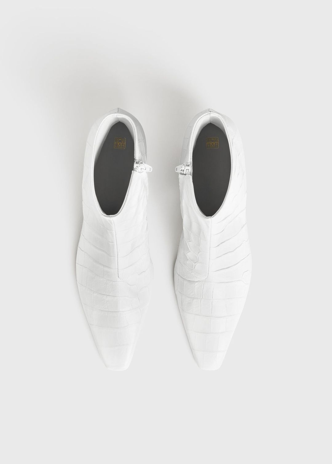 The Croco Slim Ankle Boot white #4