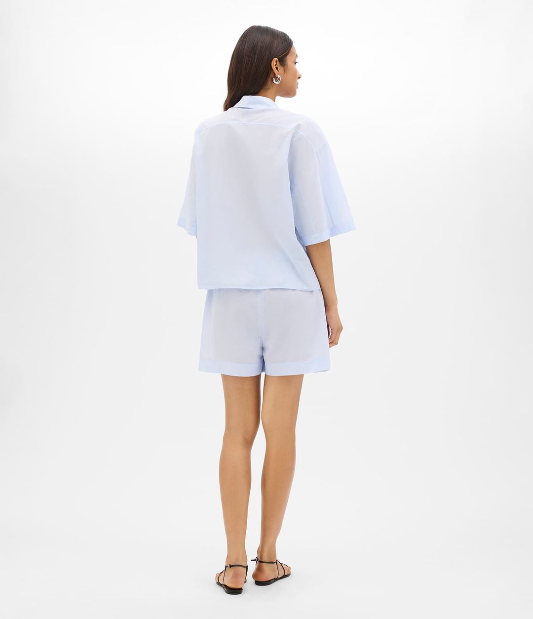 Voile Short Sleeve Shirt | Sky #4