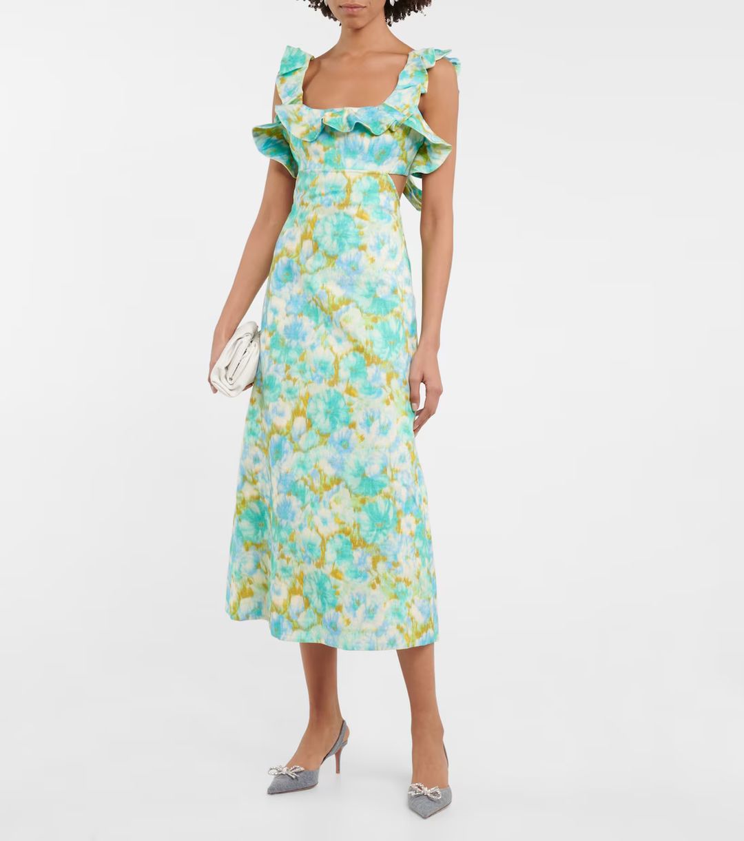 Hide Tide printed linen midi dress #4