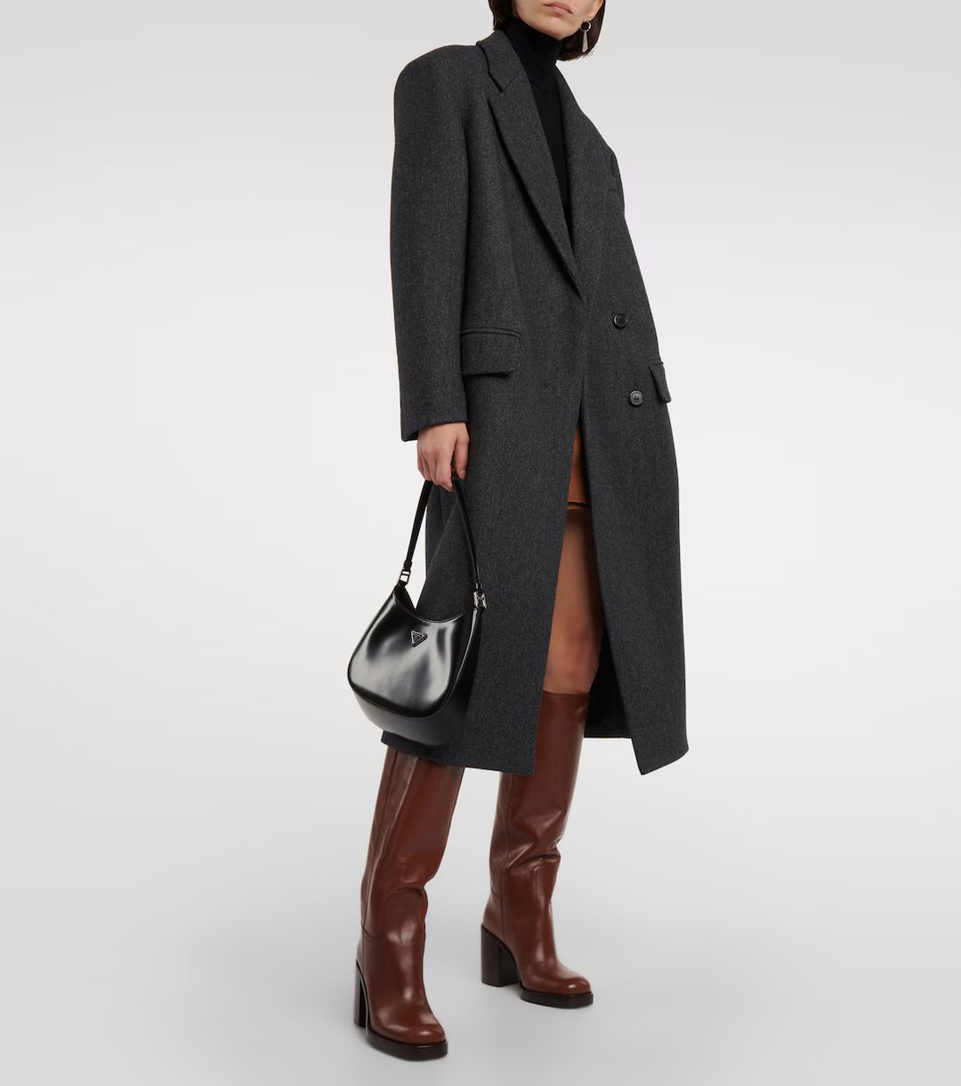 Leather knee-high boots