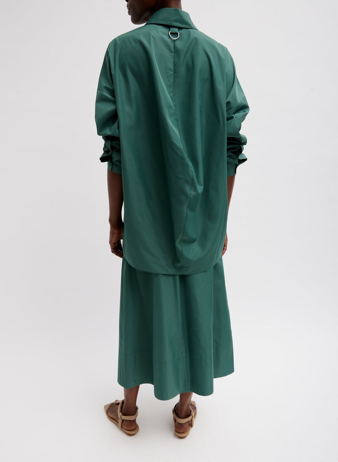 Italian Sporty Nylon Shirt With Cocoon Back #6