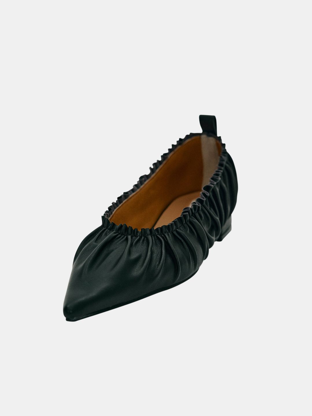 Scrunchie Ballerina Flats, Black #4