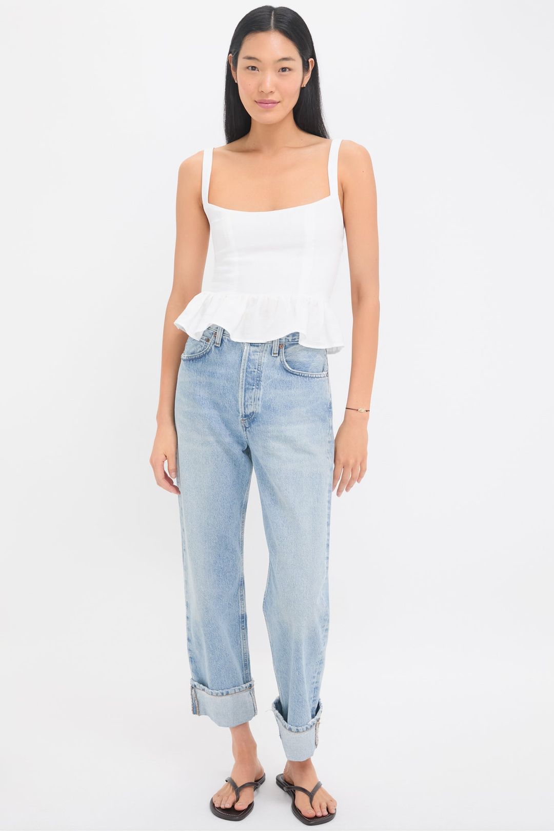 Star White Jour Peplum Top #6