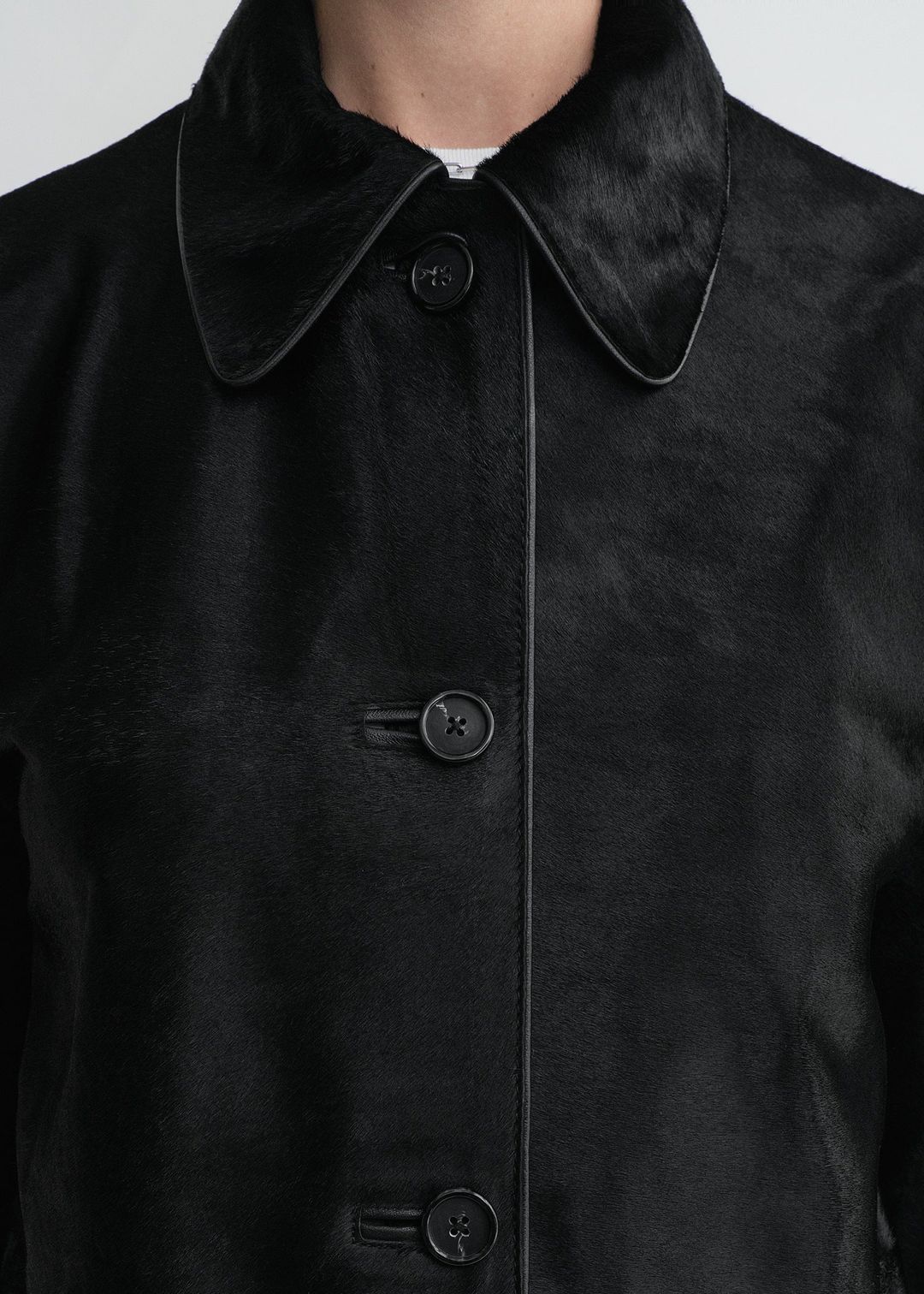 Pony hair coat black #5