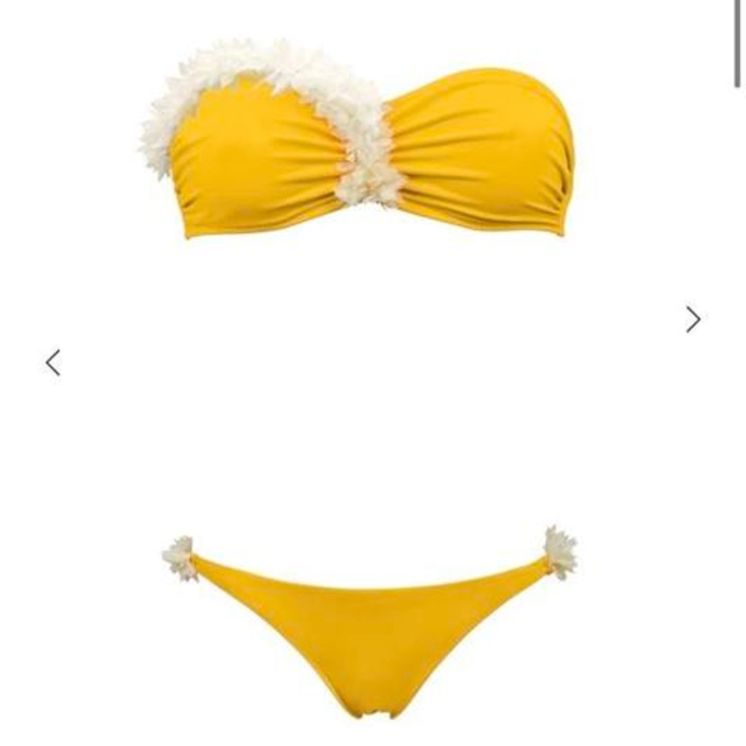 La reveche yellow gold bikini set bandeau