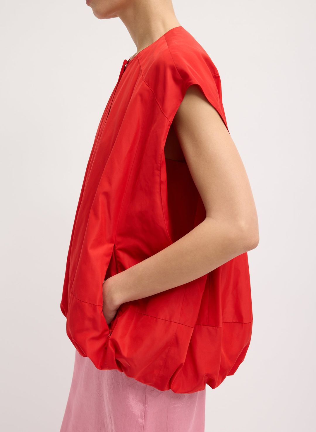 Italian Sporty Nylon Sleeveless Blousant Vest