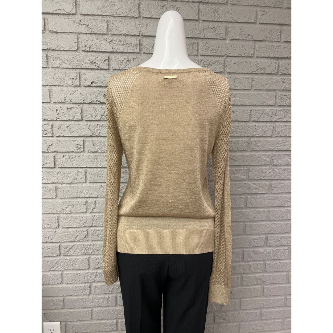 Michael Kors Gold Mesh Long Sleeve Dress or Top #6