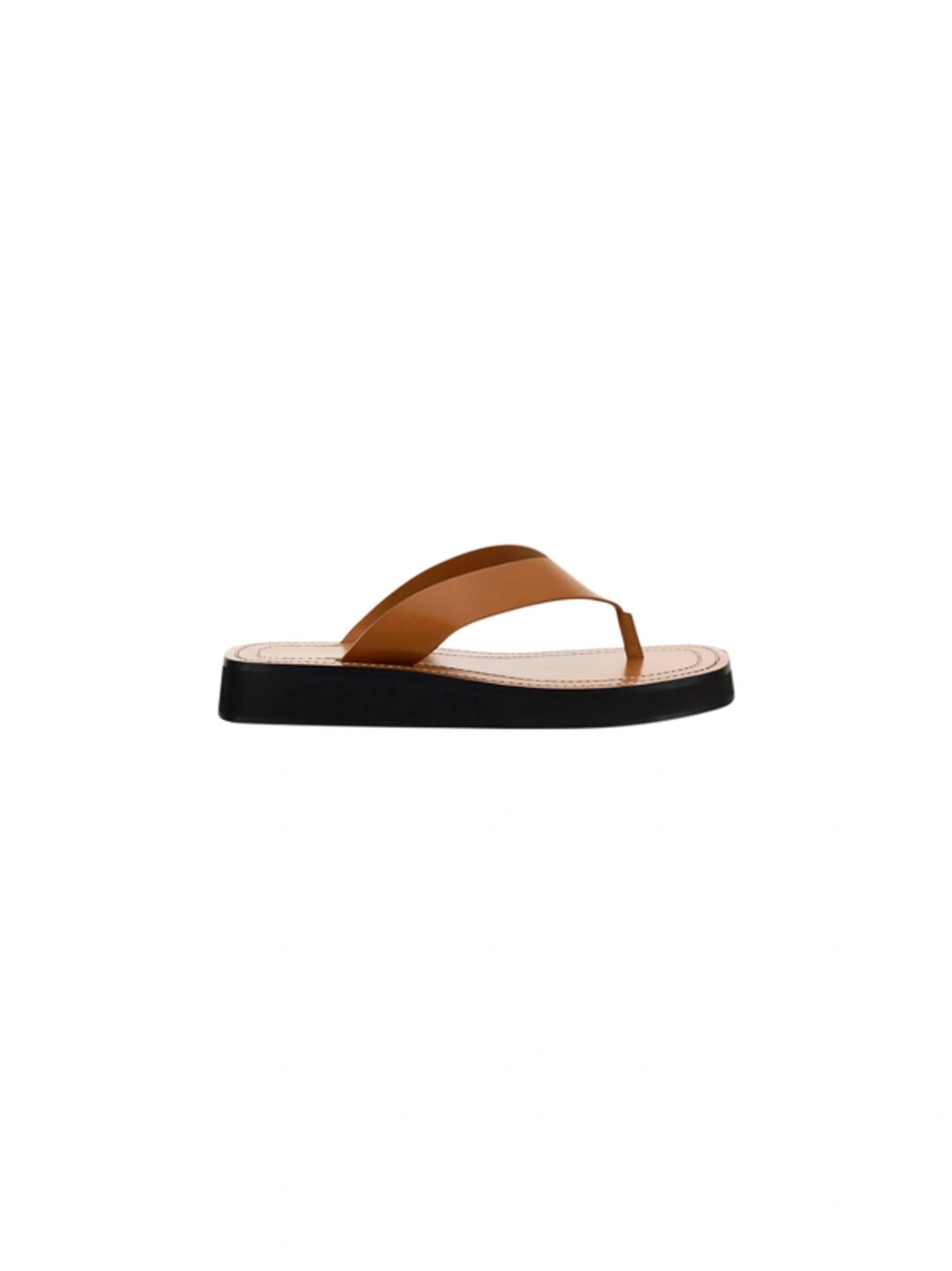 Ginza Flip-flop Smooth Calfskin Sandals In Brown #5