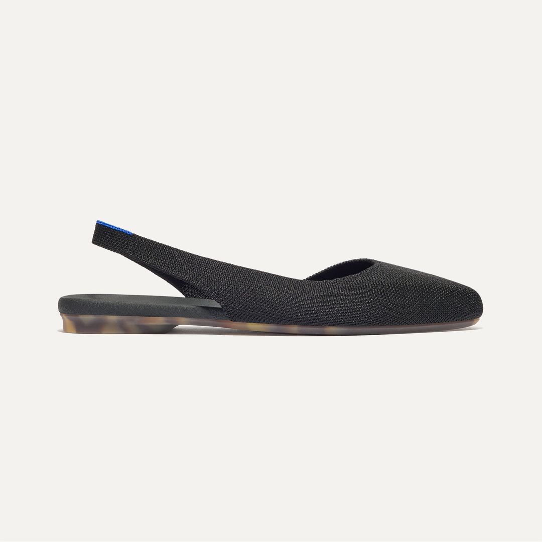 The Almond Slingback - Black #4
