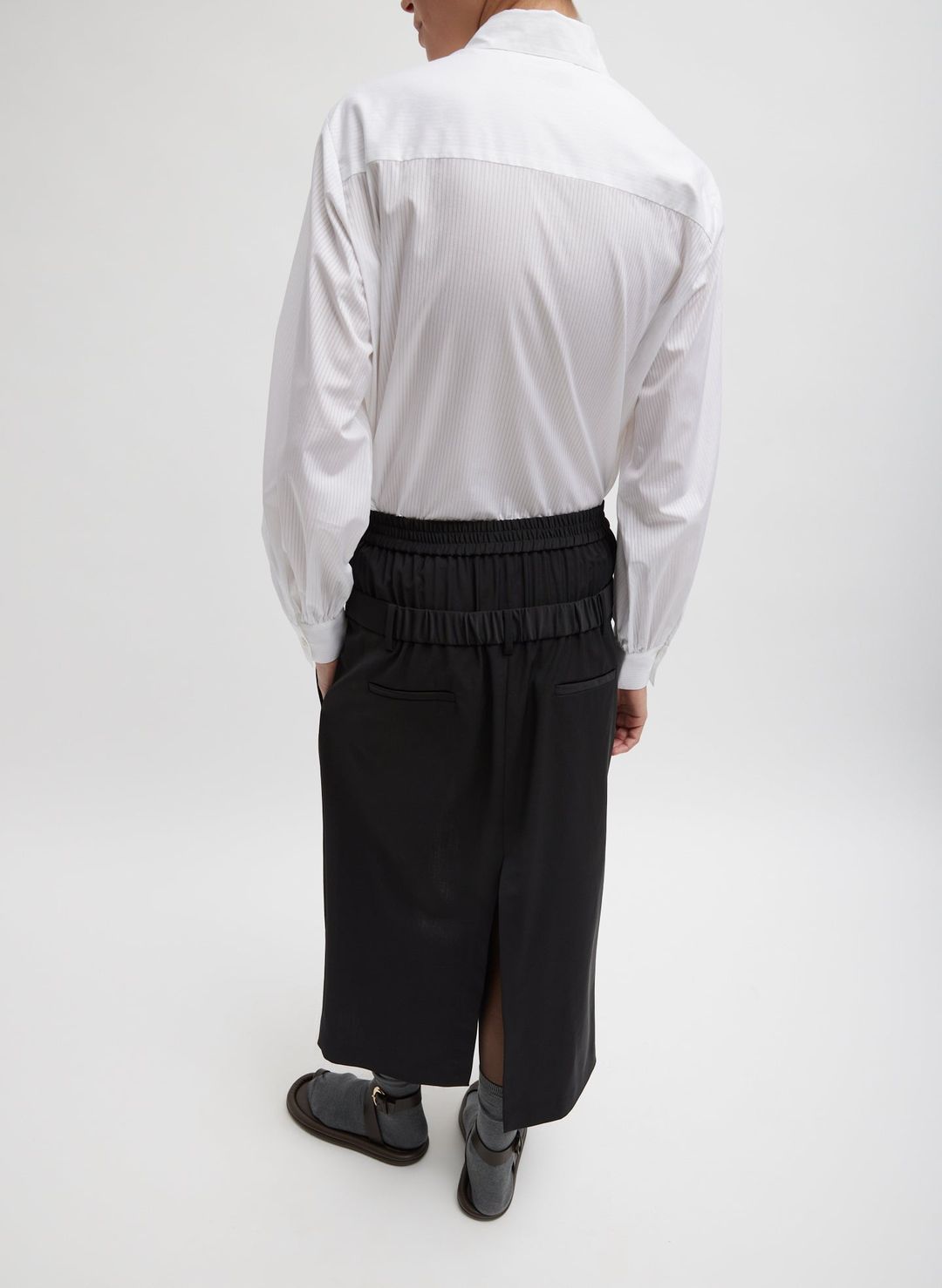 Recycled Tropical Wool Boxer Skirt #4