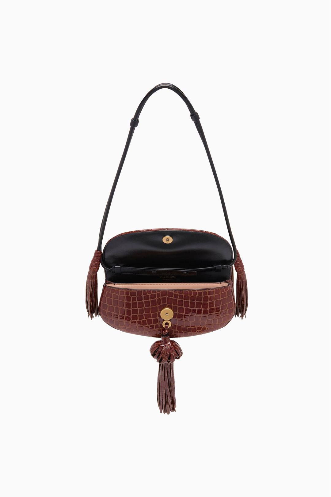 Paloma Tassel Flap Bag - Embossed Chestnut #4