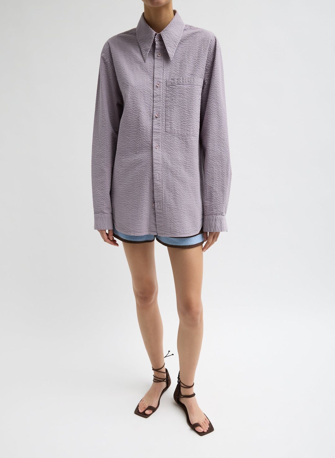 Garment Dyed Seersucker Classic Shirt