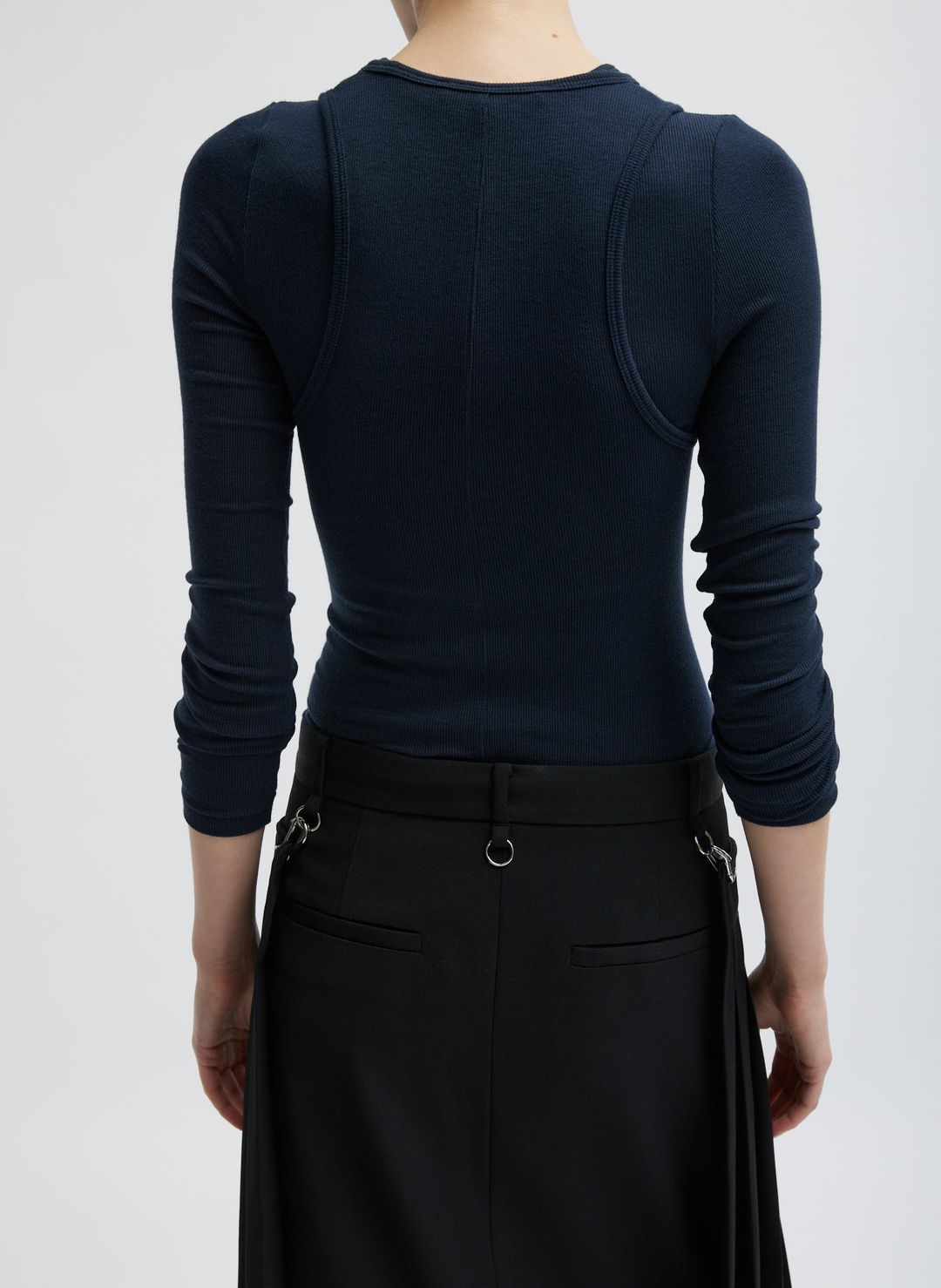 Circular Fine Rib T-Shirt Tank