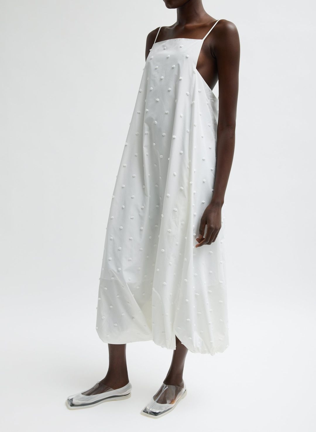 Tech Swiss Dot Square Neck Cami Dress #3